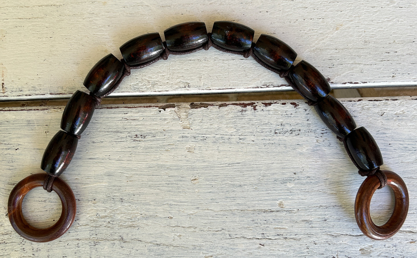 "Jennifer" Wooden beaded bag handles