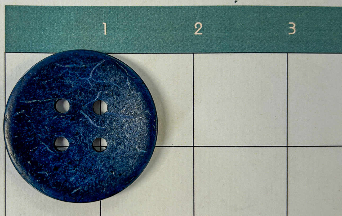 Blue Grunge Wooden Button