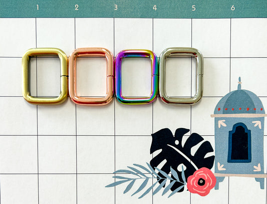 Rectangle Rings 1" (25mm) Pack of 2