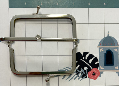 Square Look Double Purse Frame 4"