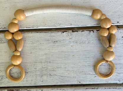 "Jemma" Wooden beaded bag handles