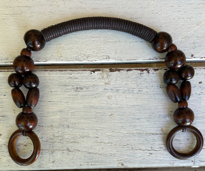 "Jemma" Wooden beaded bag handles