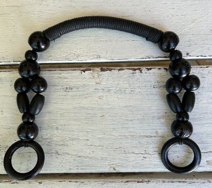 "Jemma" Wooden beaded bag handles