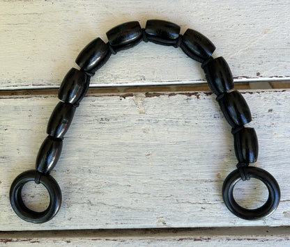 "Jennifer" Wooden beaded bag handles