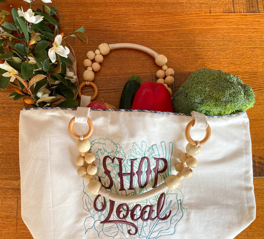 "Jessica" Wooden beaded bag handles