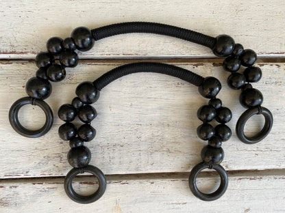 "Jessica" Wooden beaded bag handles