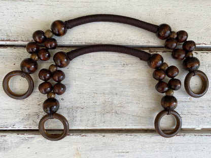 "Jessica" Wooden beaded bag handles